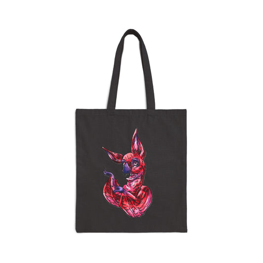 Myra the Bat Cotton Canvas Tote Bag