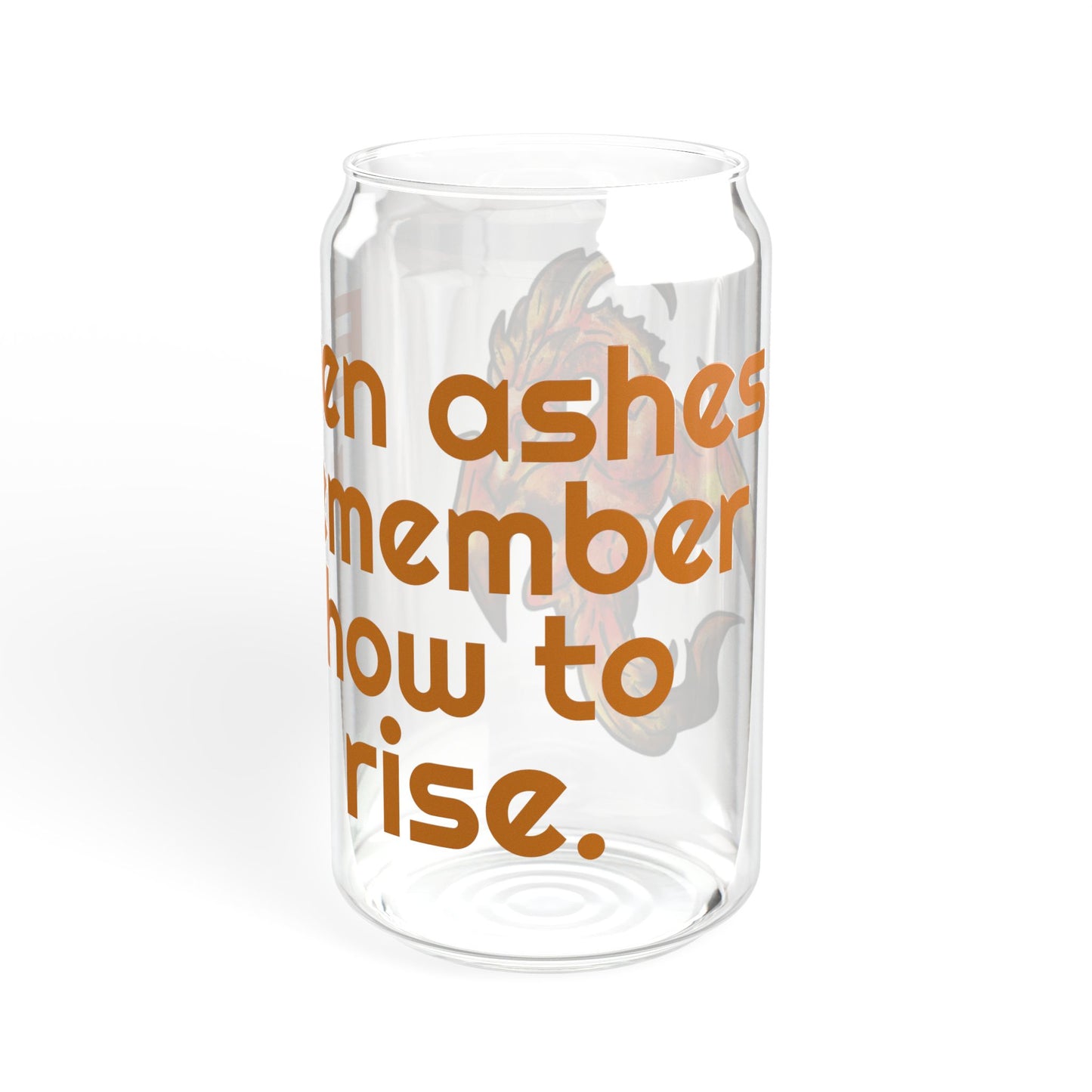 Chibi Cayene the Pheonix- Ashes Rise- Fantasy Bird Illustration- Majestic Phoenix- Glass Tumbler, 16oz