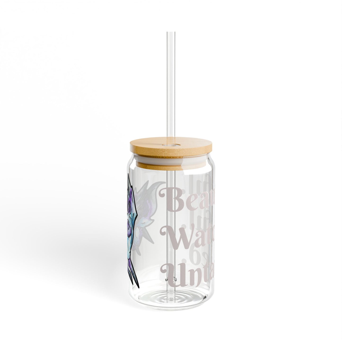 Chib Seleste the Peryton- Untamed- Fantasy Creature- White Deer Bird- Glass Tumbler, 16oz