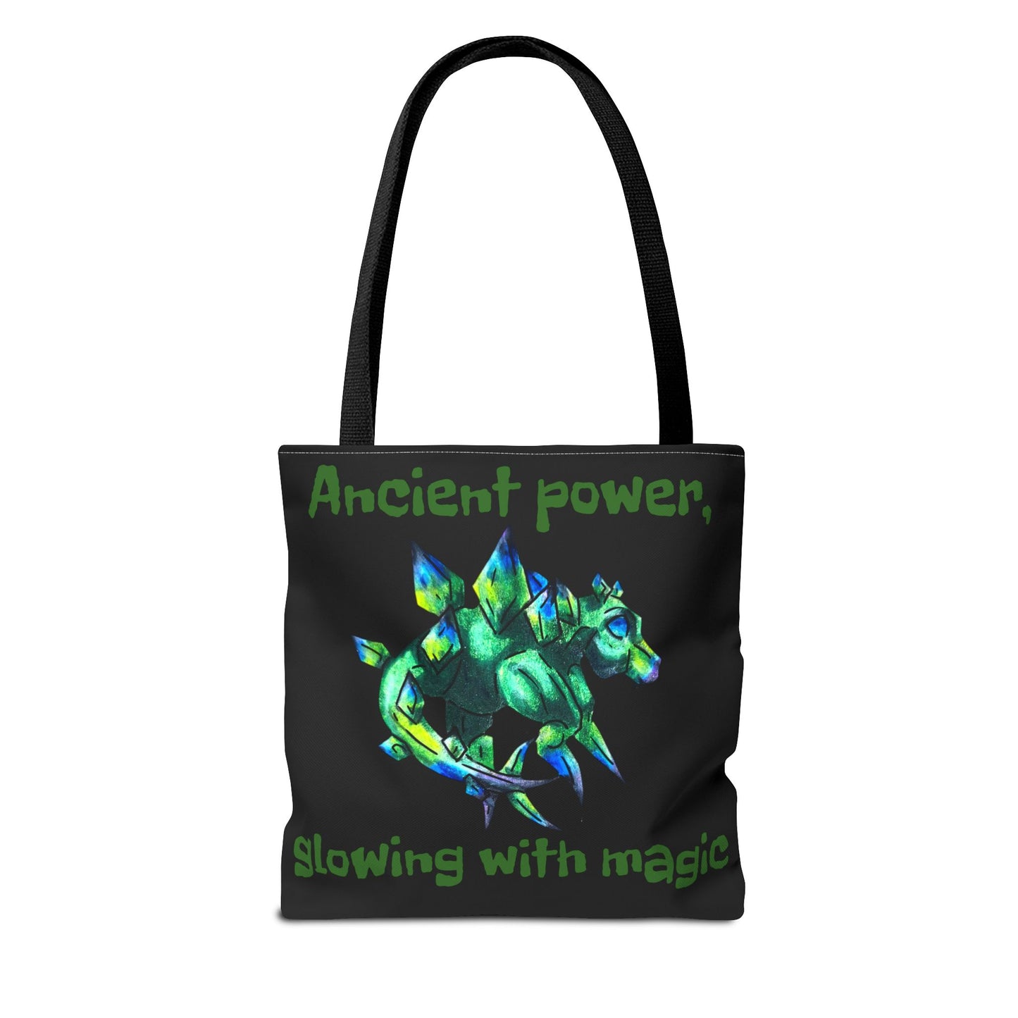 Chibi Arith the Stegosaurus- Chibi Dinosaur Art- Prehistoric Creature- Double-sided Tote Bag