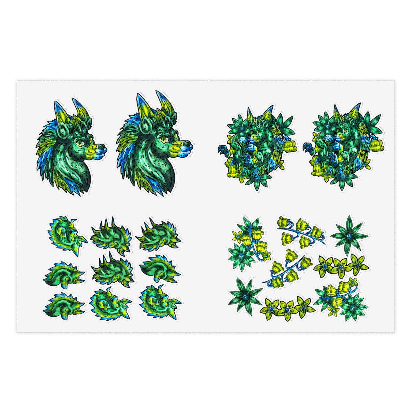 Clover the Hedgehog Sticker Sheets 6"x4"