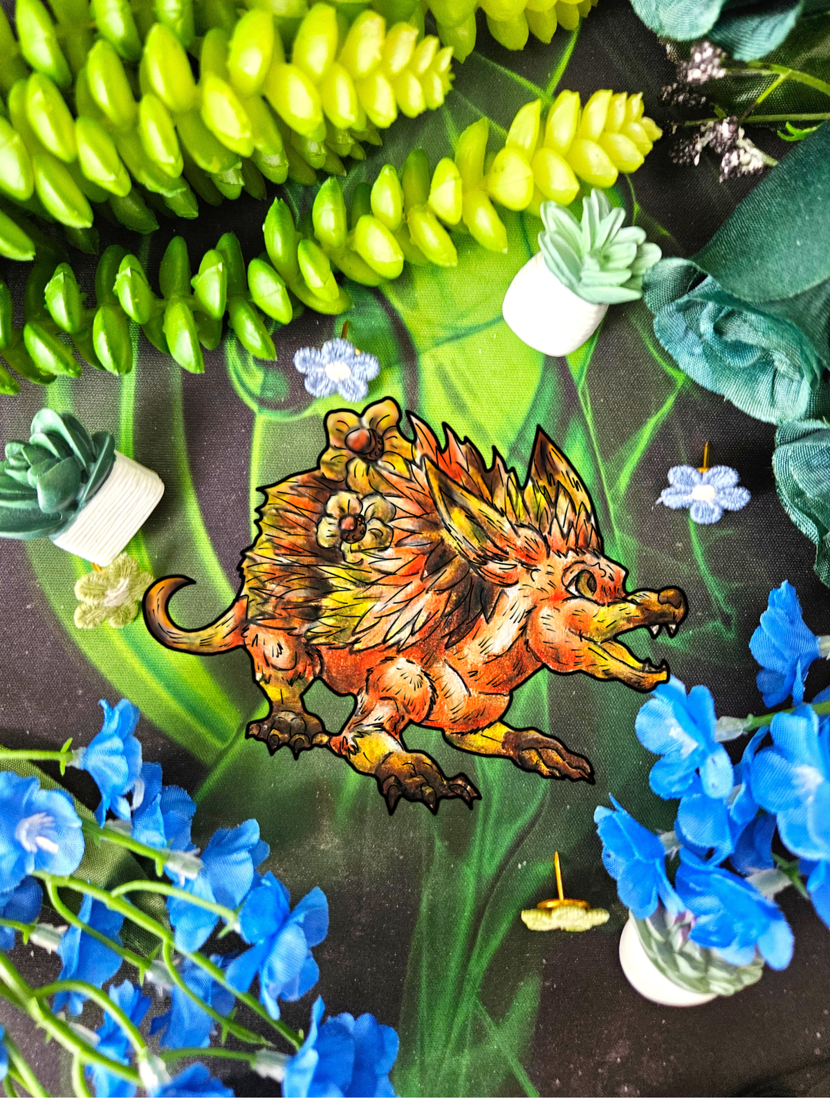 Aster the Fall Hedgehog Body Sticker