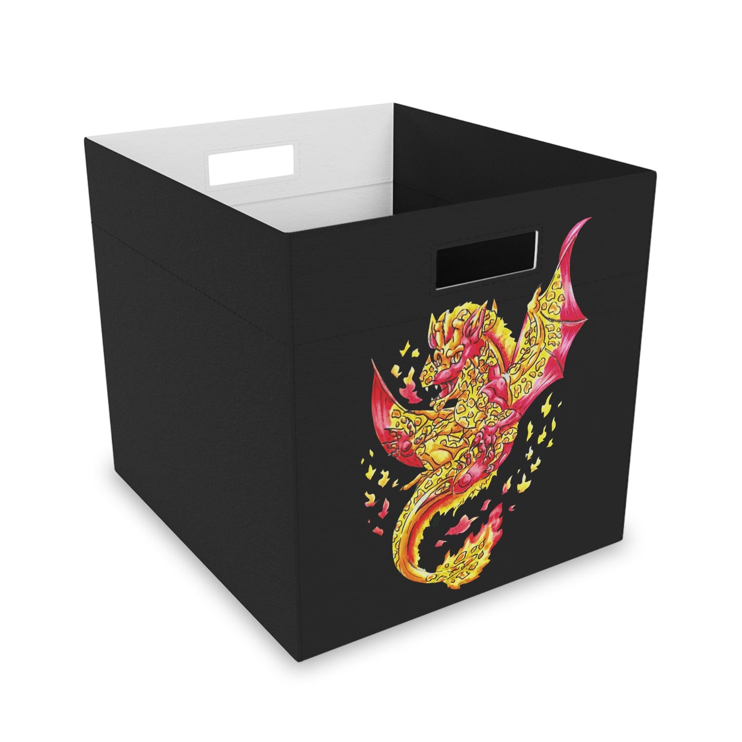 Cutesy Fire Dragon Float Felt Storage Box