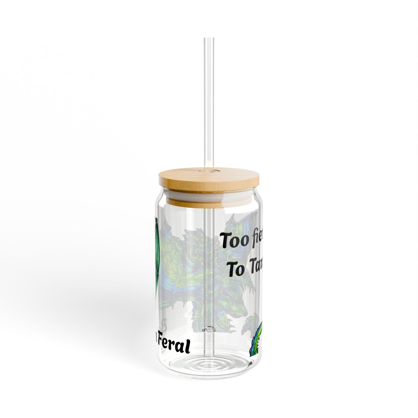 Arlith- Emerald Dragon – Aggressive Green Fantasy Dragon Art – Feral & Fierce tumbler – Mythical Creature – Dragon Lover Gift Sipper Glass, 16oz