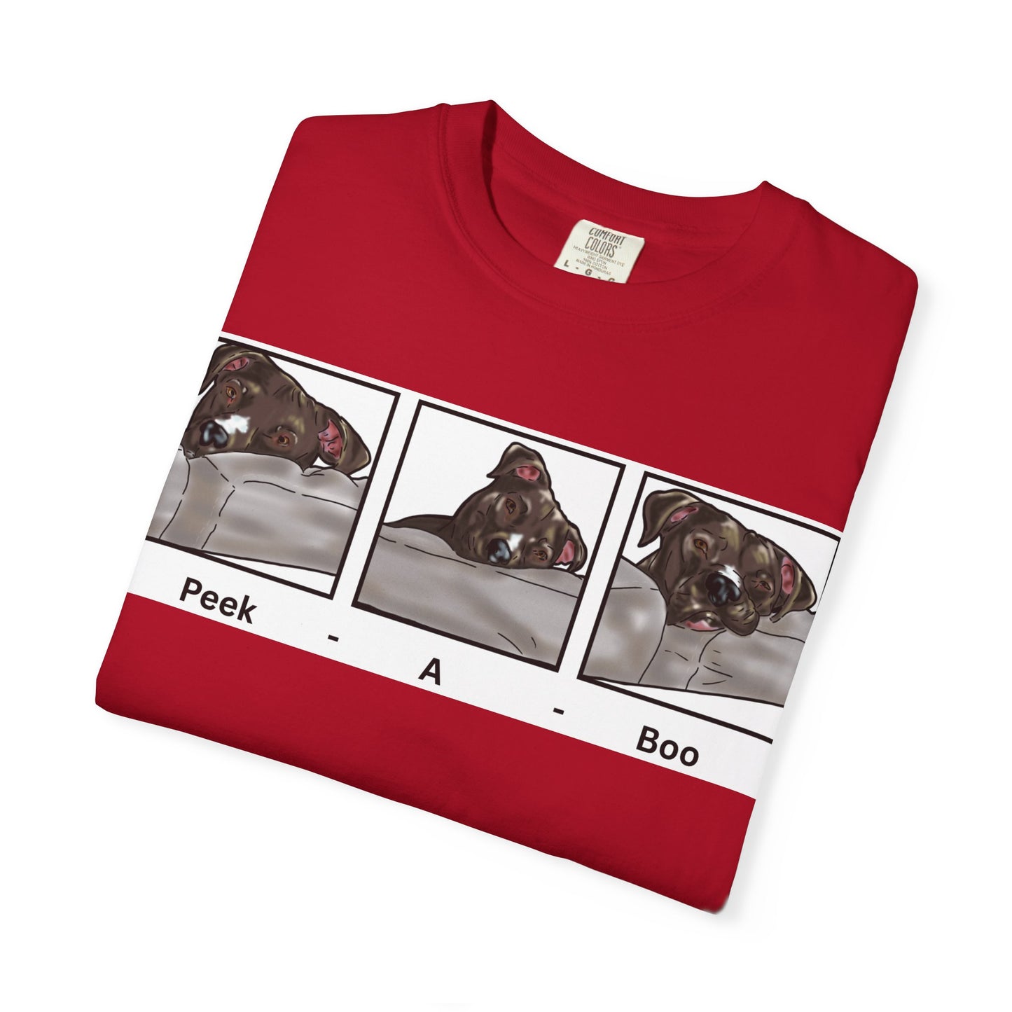 Peek A Boo Dog Shirt – Funny Dog Lover Tee – Cute Dog Mom Gift – Dog Dad Shirt – Rescue Dog Humor Shirt – Animal Lover Gift Idea