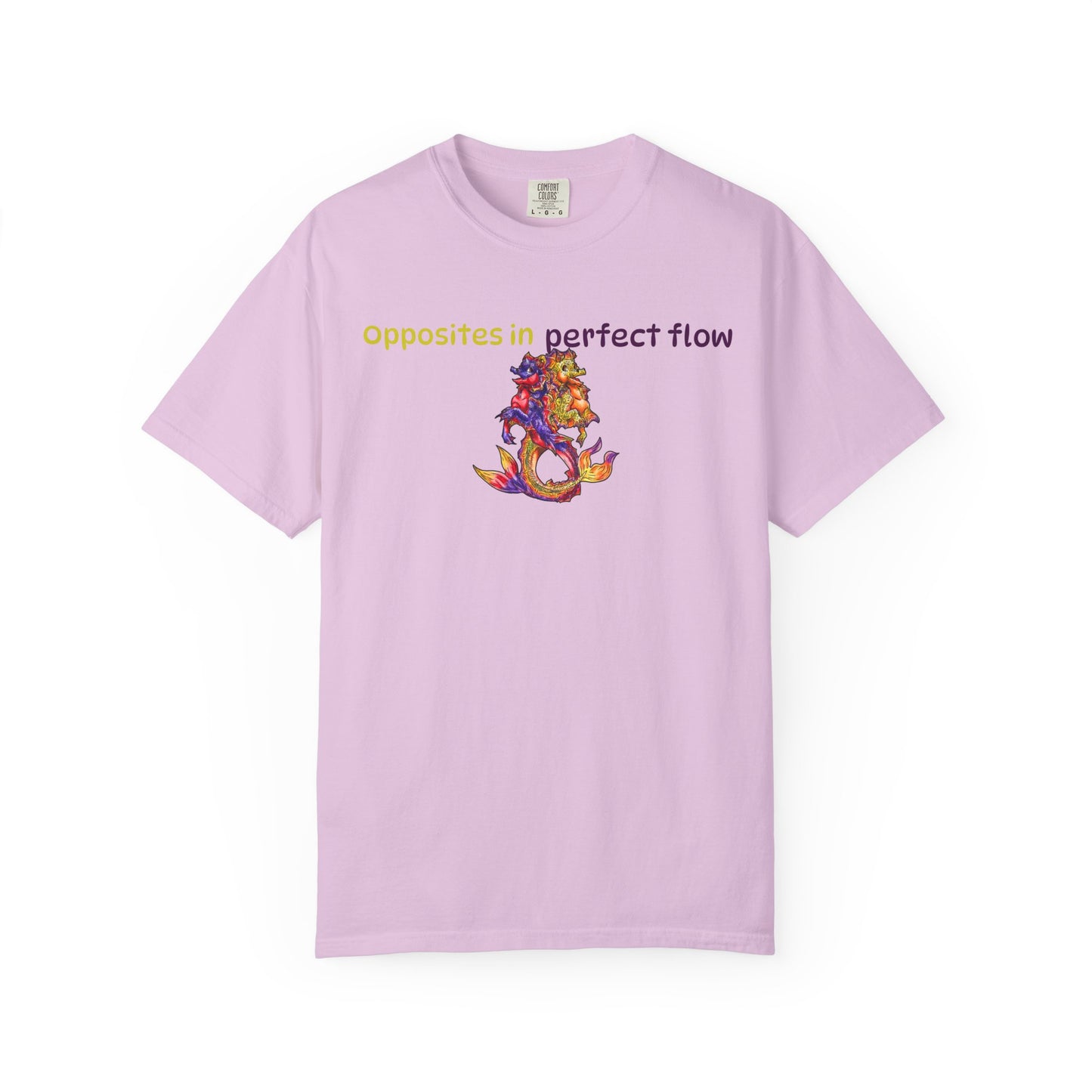 Baby Dual Hippocampus – Opposite Flow- Dual Ocean Fantasy Art – Hippocampus Pair- T Shirt