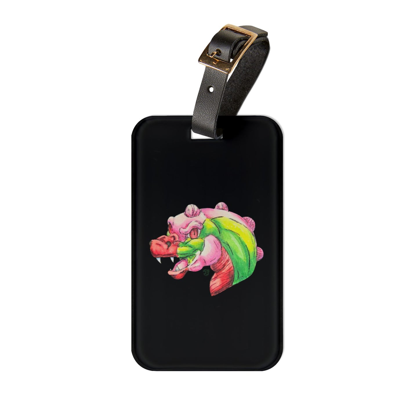 Cutesy Dimetrodon Head Luggage Tag