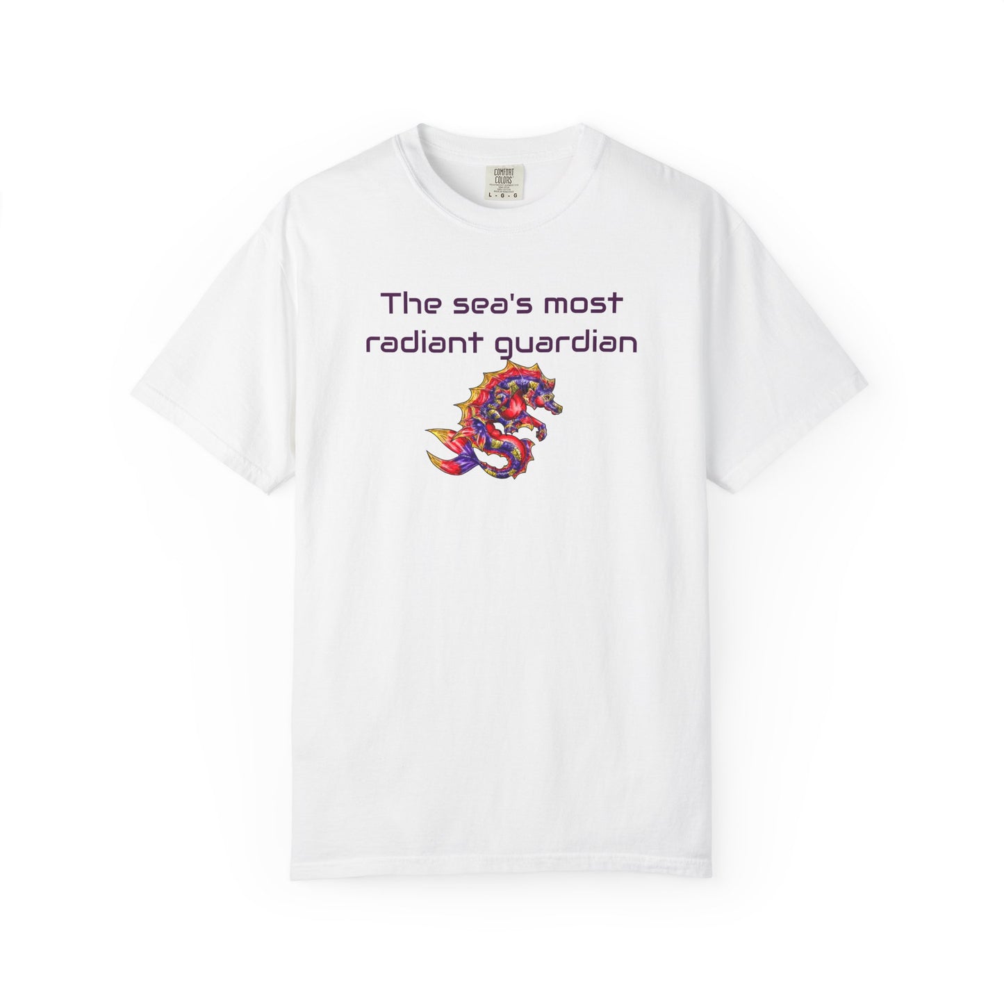 Sunset Hippocampus- The Sea's Guardian- Marine Fantasy Illustration- Fantasy Ocean Art- T-shirt
