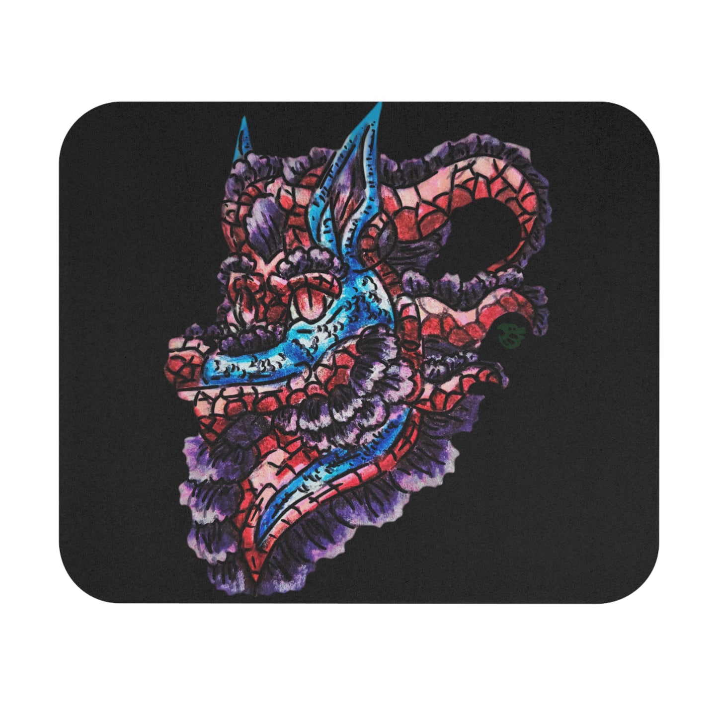 January Dragon Head Mouse Pad (Rectangle)