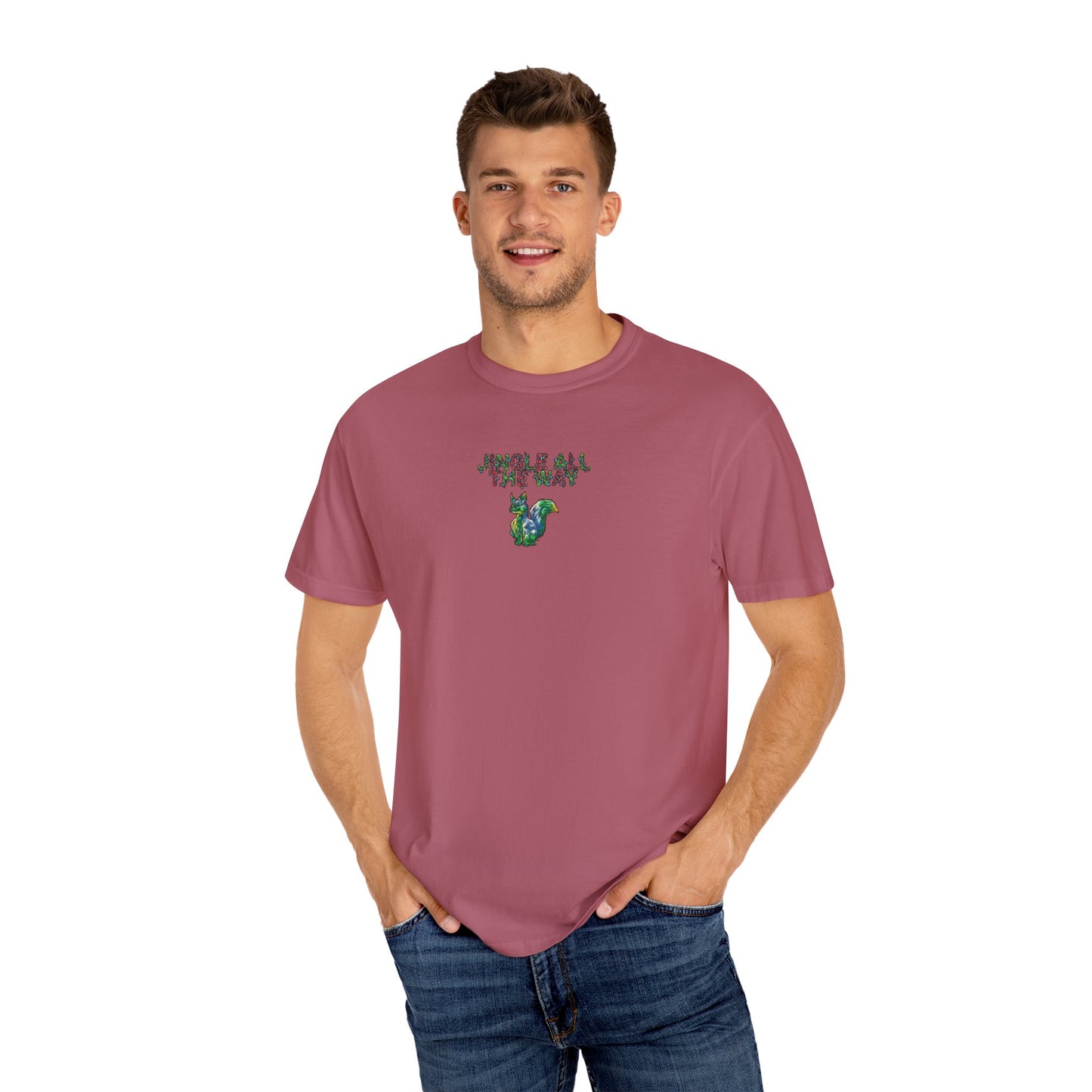 Jingle the Fox Unisex Garment-Dyed T-shirt