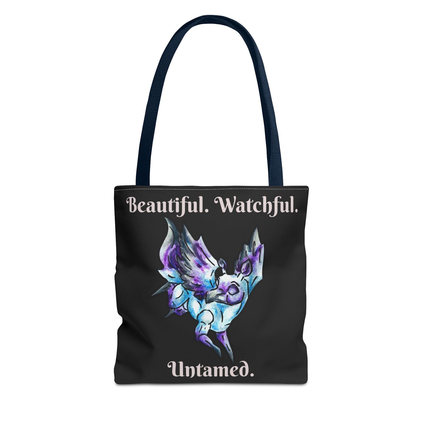 Chib Seleste the Peryton- Fantasy Creature- White Deer Bird- Two-Toned Tote Bag