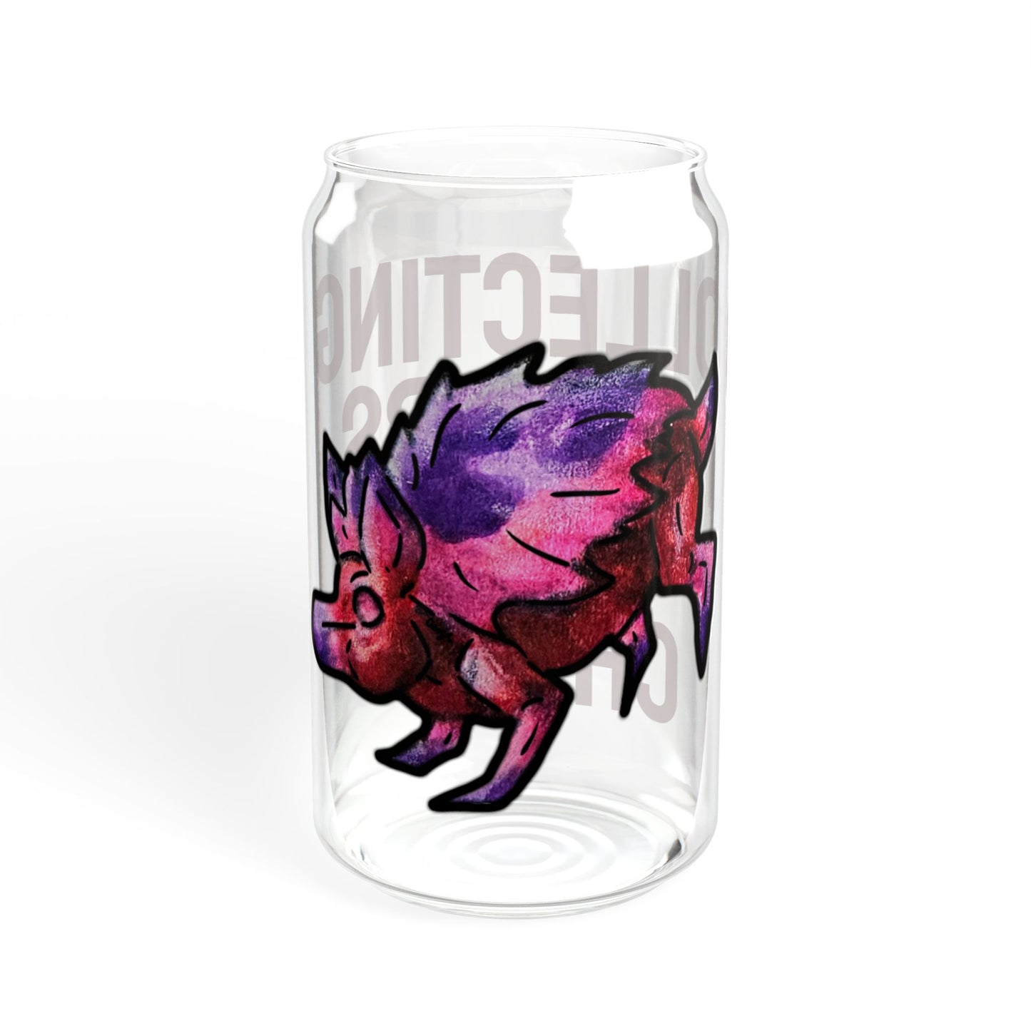 Chibi Azalea the Hedgehog- Collecting- Chibi Hedgehog- Cute Animal -Glass Tumbler 16oz