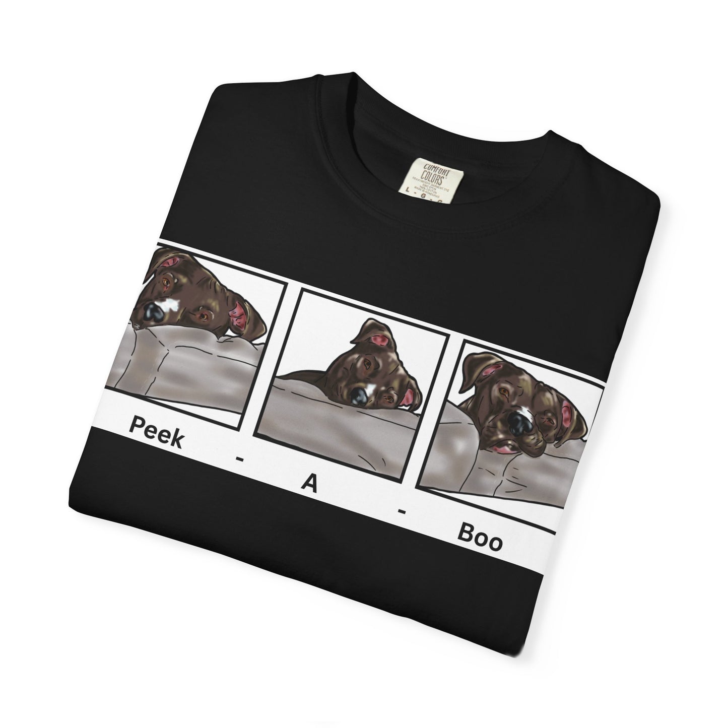 Peek A Boo Dog Shirt – Funny Dog Lover Tee – Cute Dog Mom Gift – Dog Dad Shirt – Rescue Dog Humor Shirt – Animal Lover Gift Idea