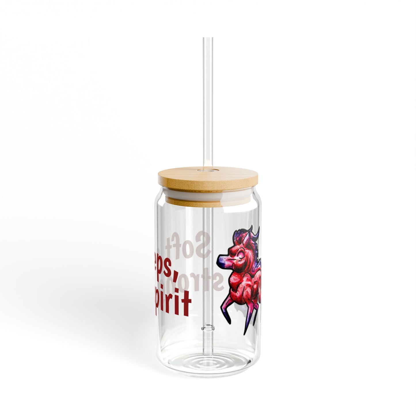 Myer the Kirin- Soft steps, strong spirit- Chibi Kirin- Cute Animal - Sipper Glass, 16oz