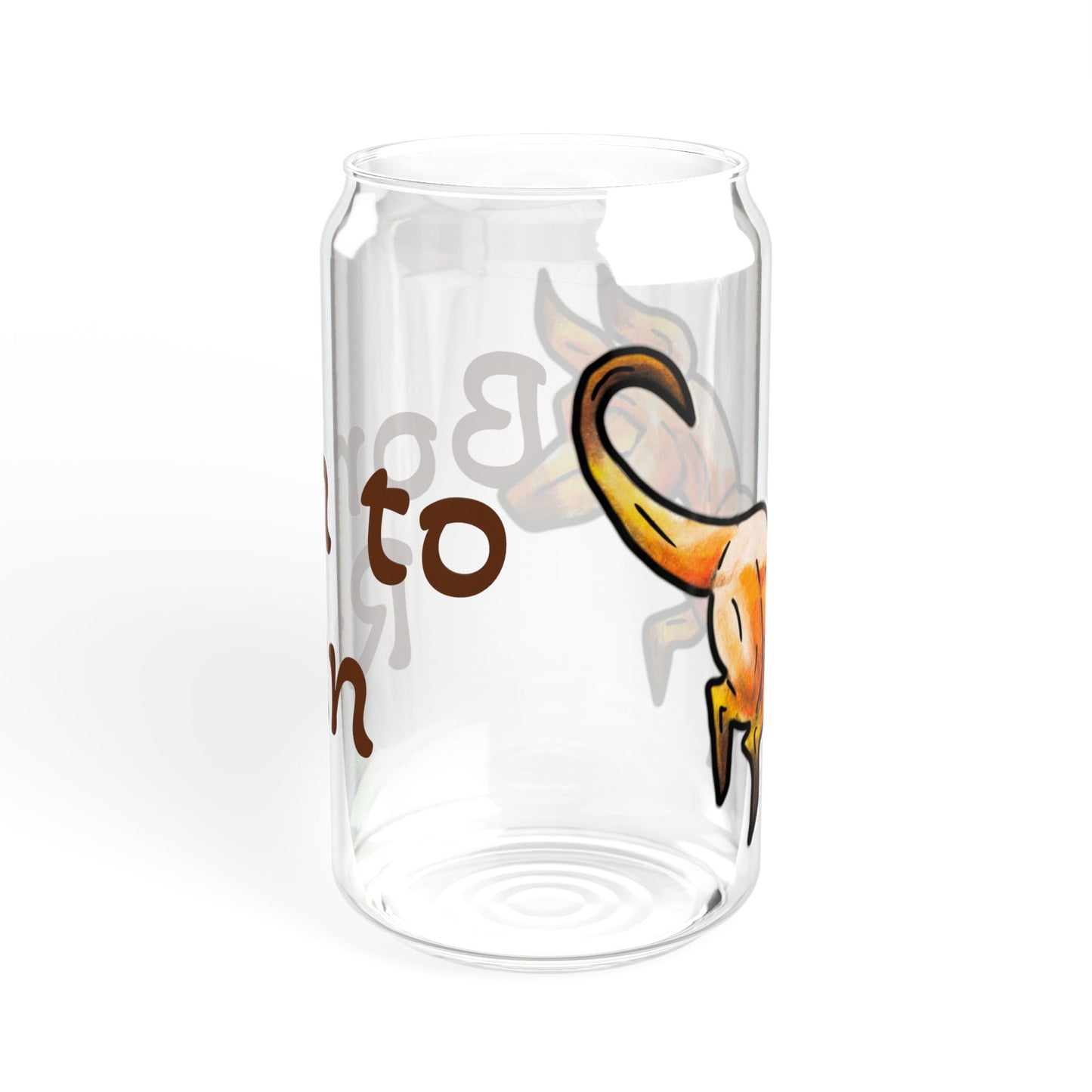 Caenin - Born to Run - Chibi Orange Dog – Warm Fantasy Dog Art – Fantasy Creature Decor – Dog Lover Gift - Sipper Glass, 16oz