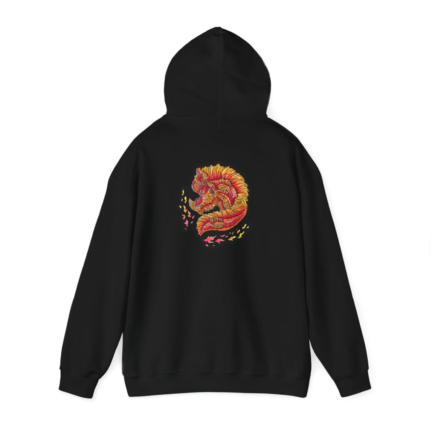 Fire Dragon Head Unisex Heavy Blend™ Hooded Sweatshirt