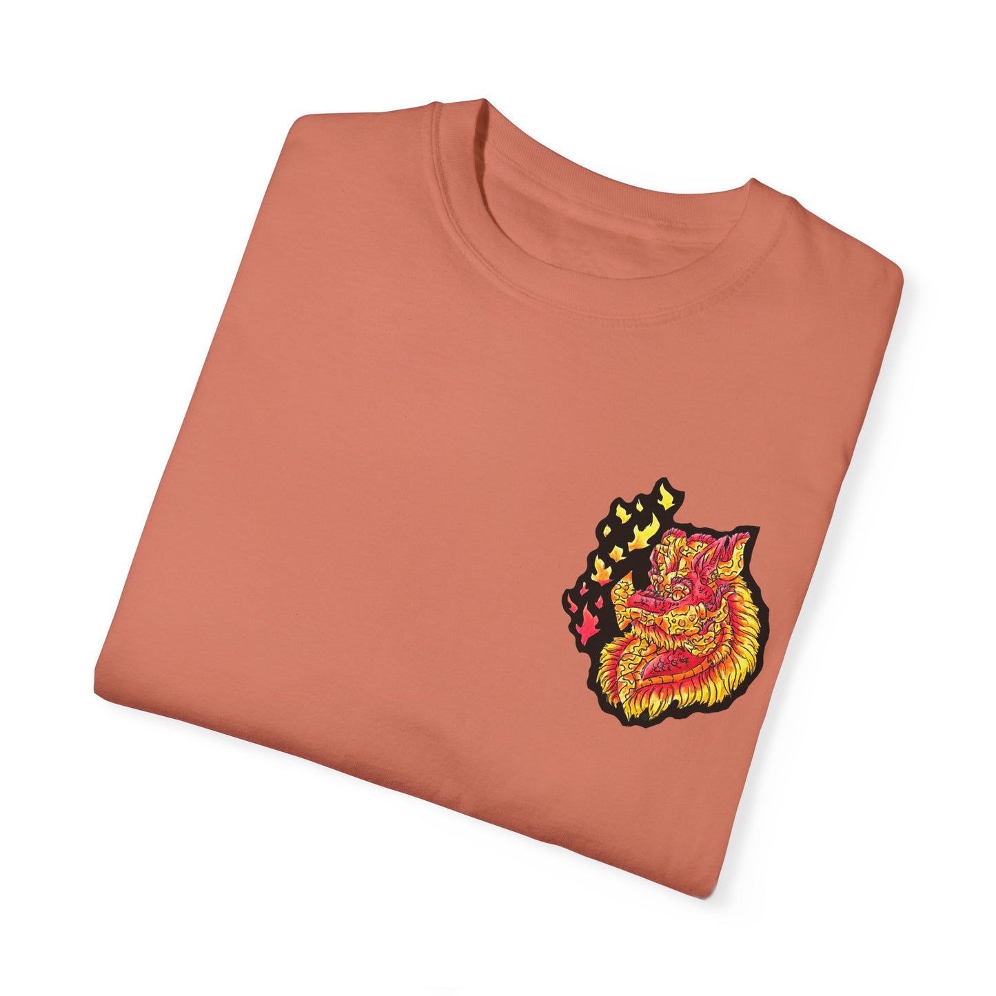 Fire Dragon Head 2 Unisex Garment-Dyed T-shirt