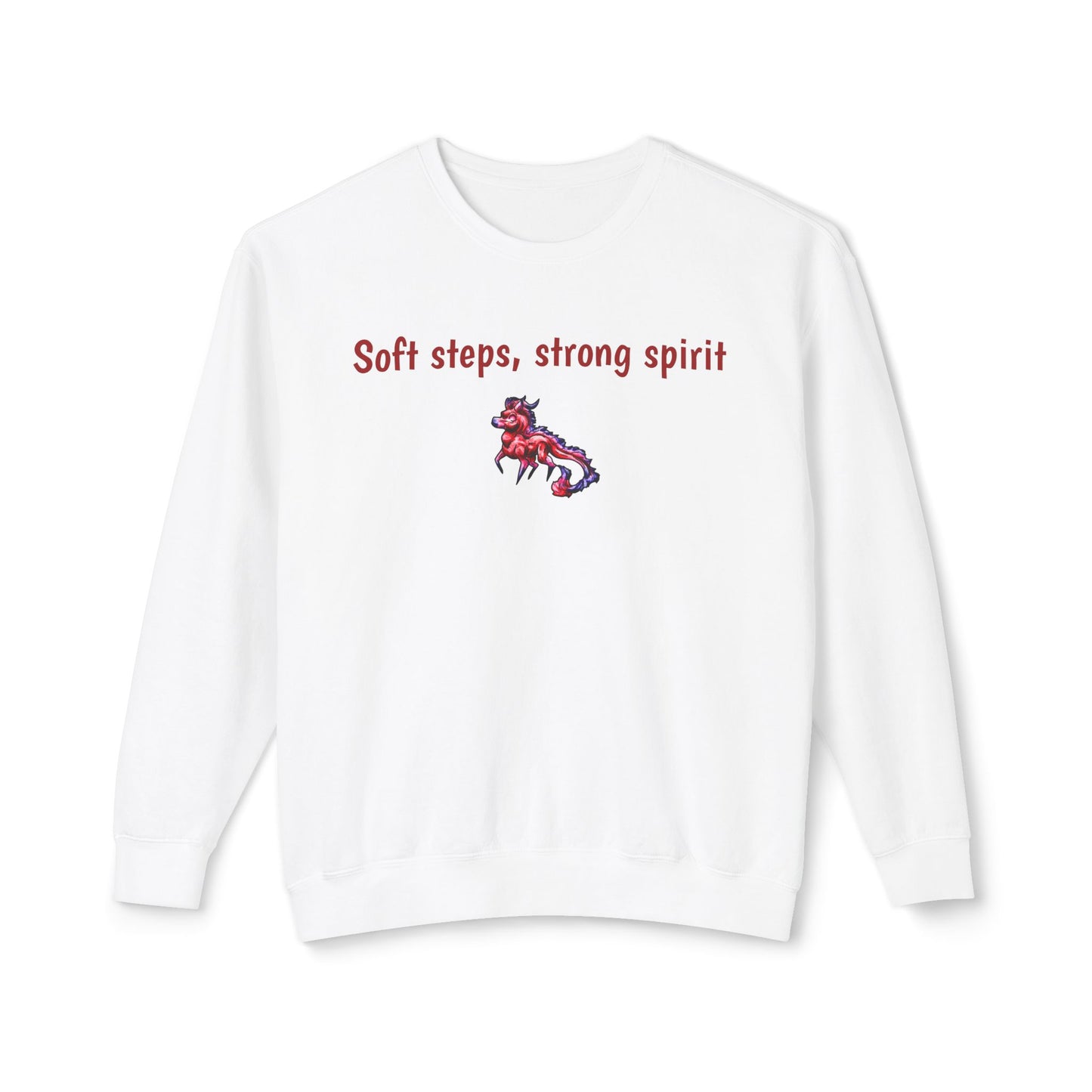 Chibi Myer the Kirin- Soft steps, strong spirit Sweathshirt- Mythical Creature- Kirin Gift - Unisex Crewneck