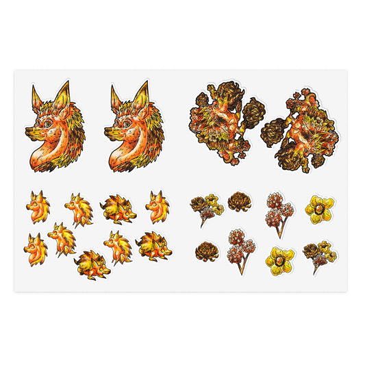Aster the Fall Hedgehog Sticker Sheets 6"x4"