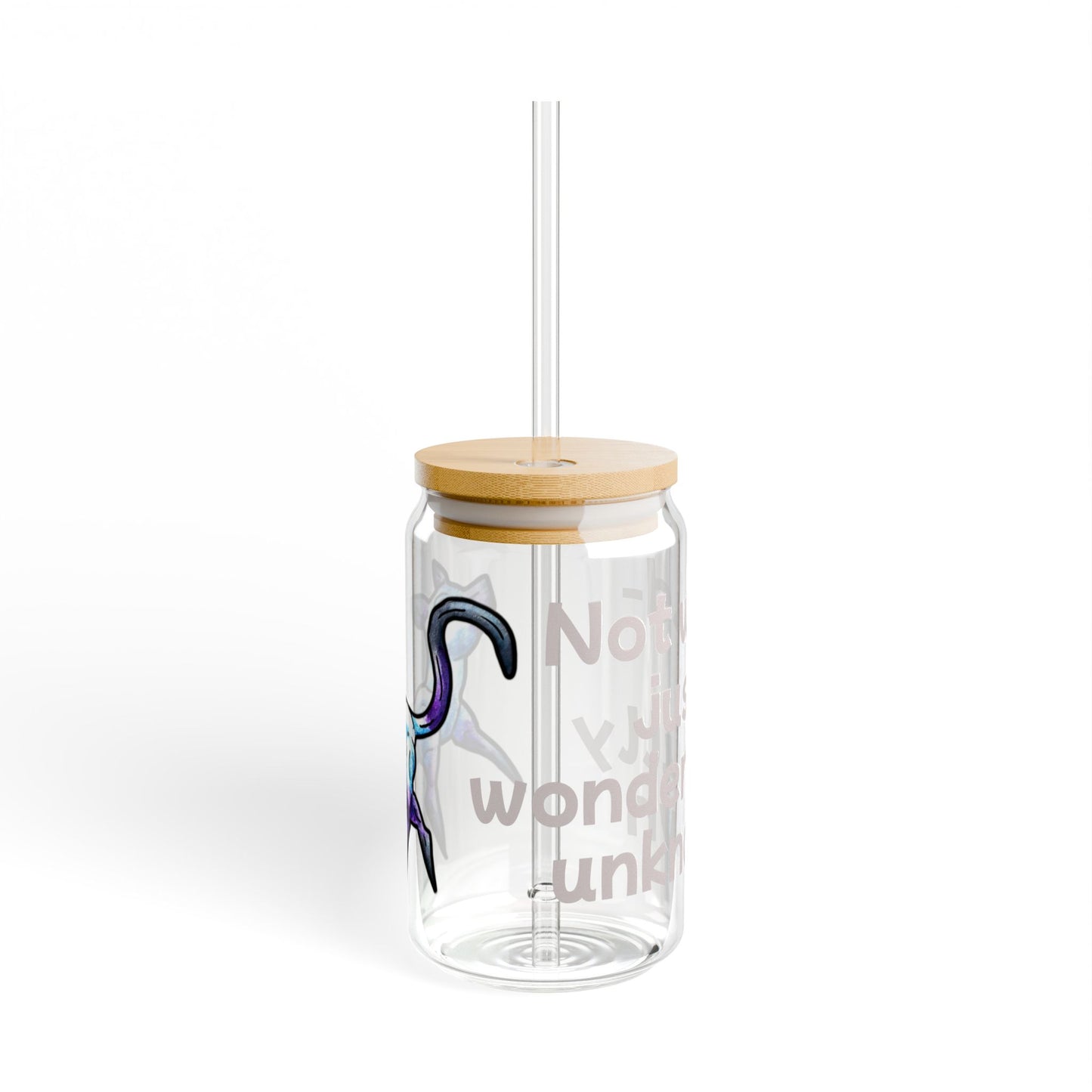 Chibi Slictine the Cat- Not Wild- Fantasy Cat- Cute Creature Art- Nature Animal- Glass Tumbler 16oz