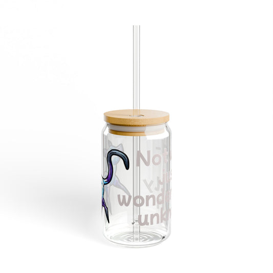 Chibi Slictine the Cat- Not Wild- Fantasy Cat- Cute Creature Art- Nature Animal- Glass Tumbler 16oz