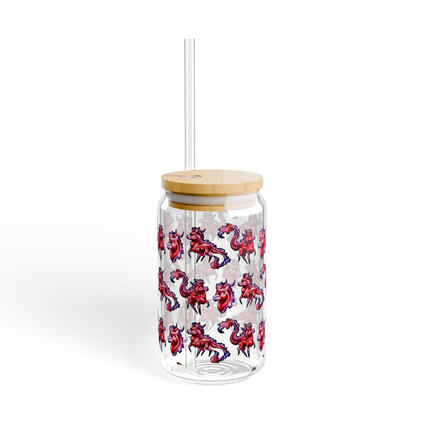 Myer the Kirin Pattern- Chibi Kirin- Cute Animal - Sipper Glass, 16oz