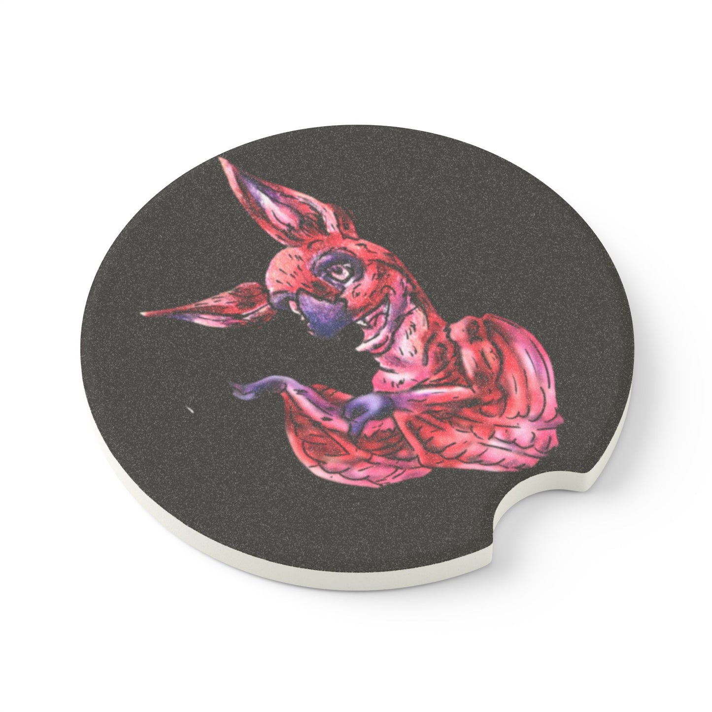 Myra the Bat Soapstone Car Coaster