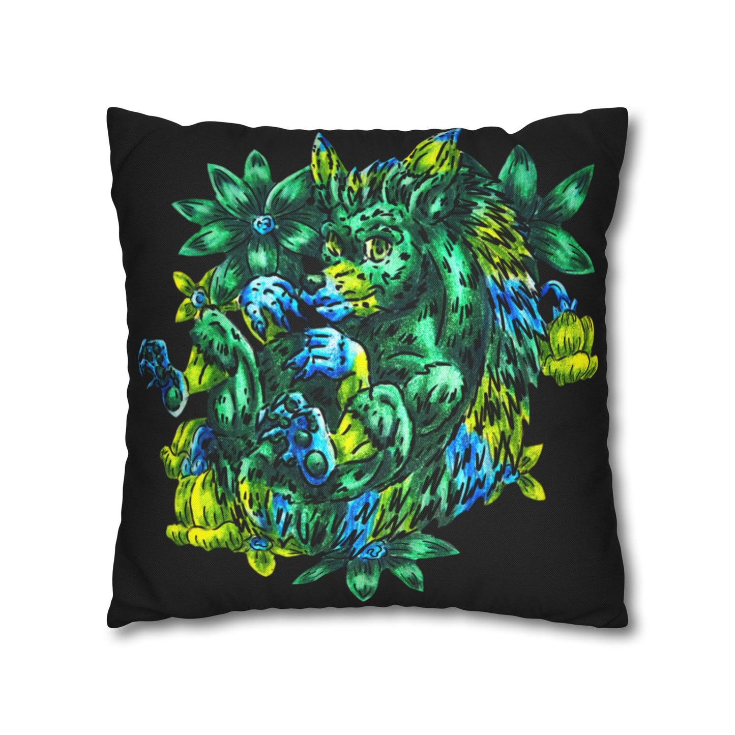 Clover the Hedgehog Spun Polyester Square Pillowcase