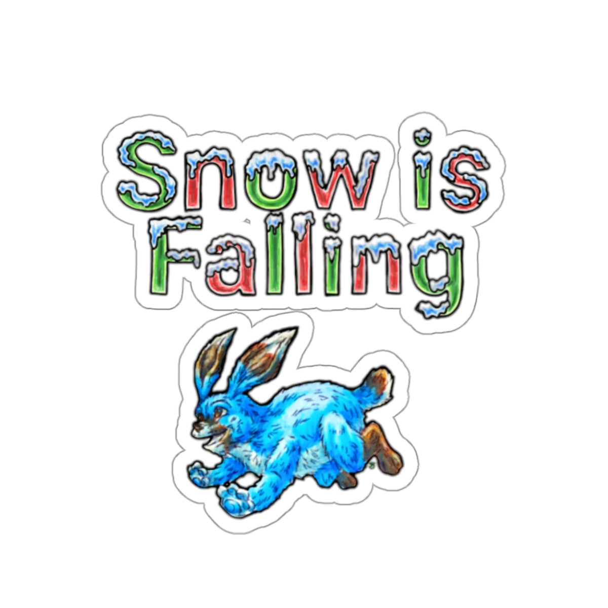 Snow the Rabbit Kiss-Cut Stickers