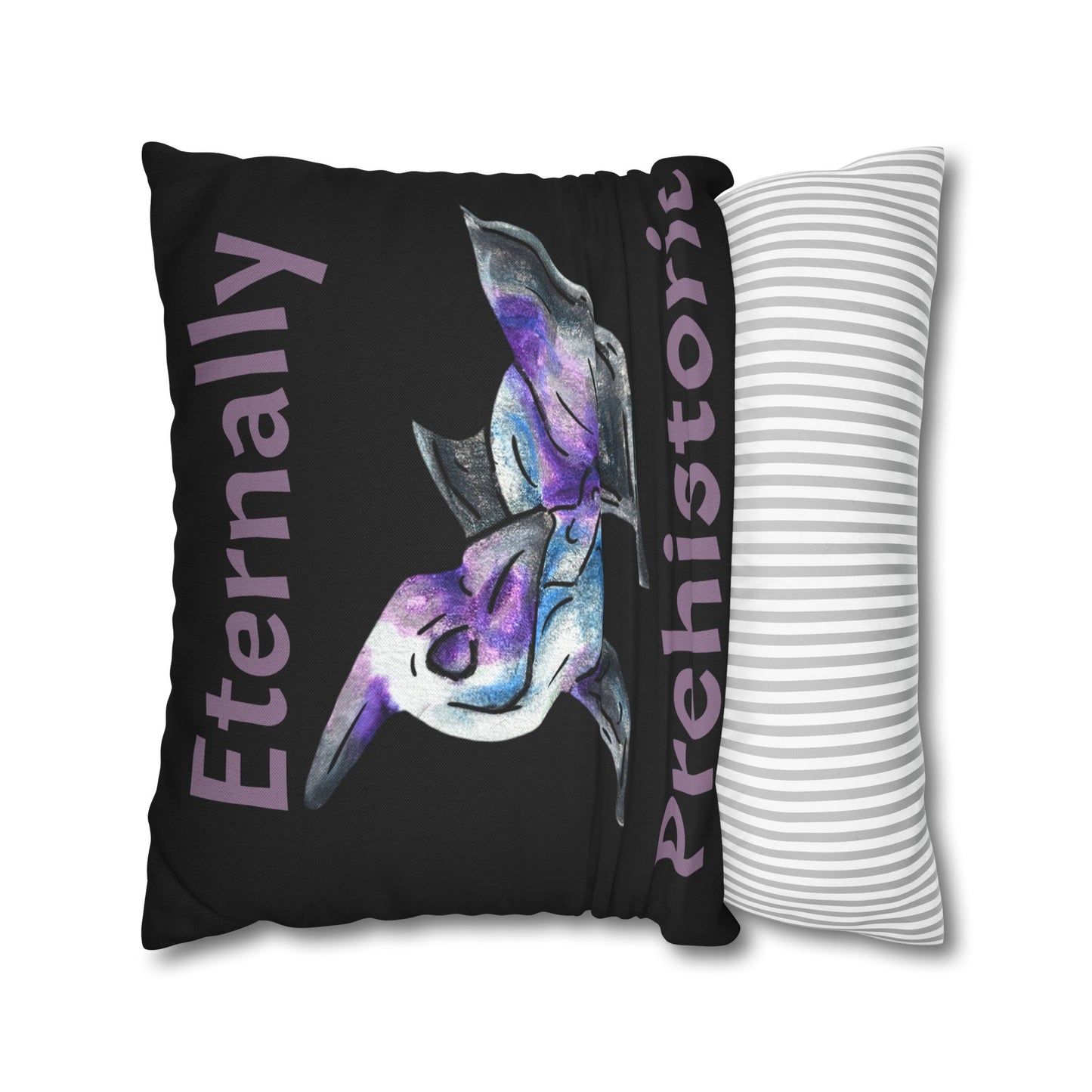 Siln – Fantasy Pterodactyl Art - Double-sided Flying Dinosaur Illustration Spun Polyester Square Pillowcase