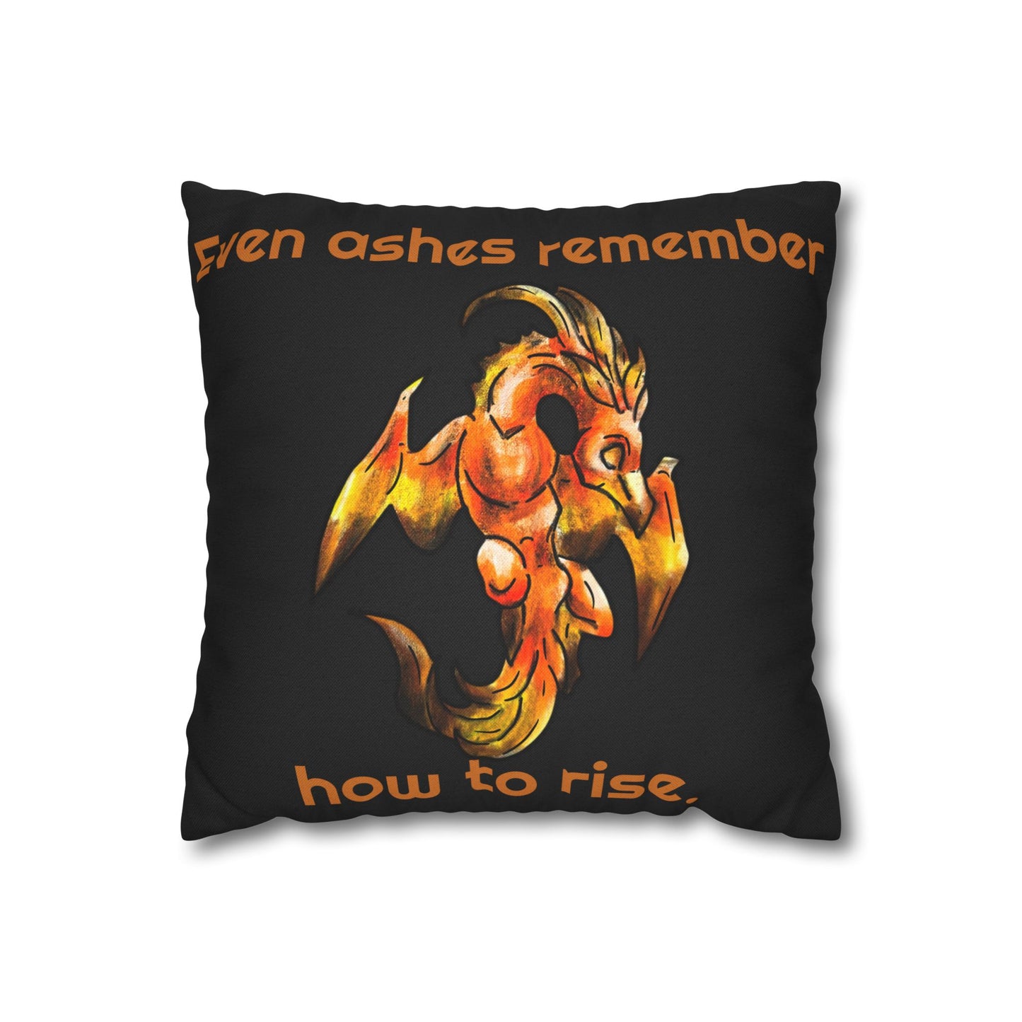 Chibi Cayene the Pheonix- Fantasy Bird Illustration- Majestic Phoenix- Double-sided Pillowcase