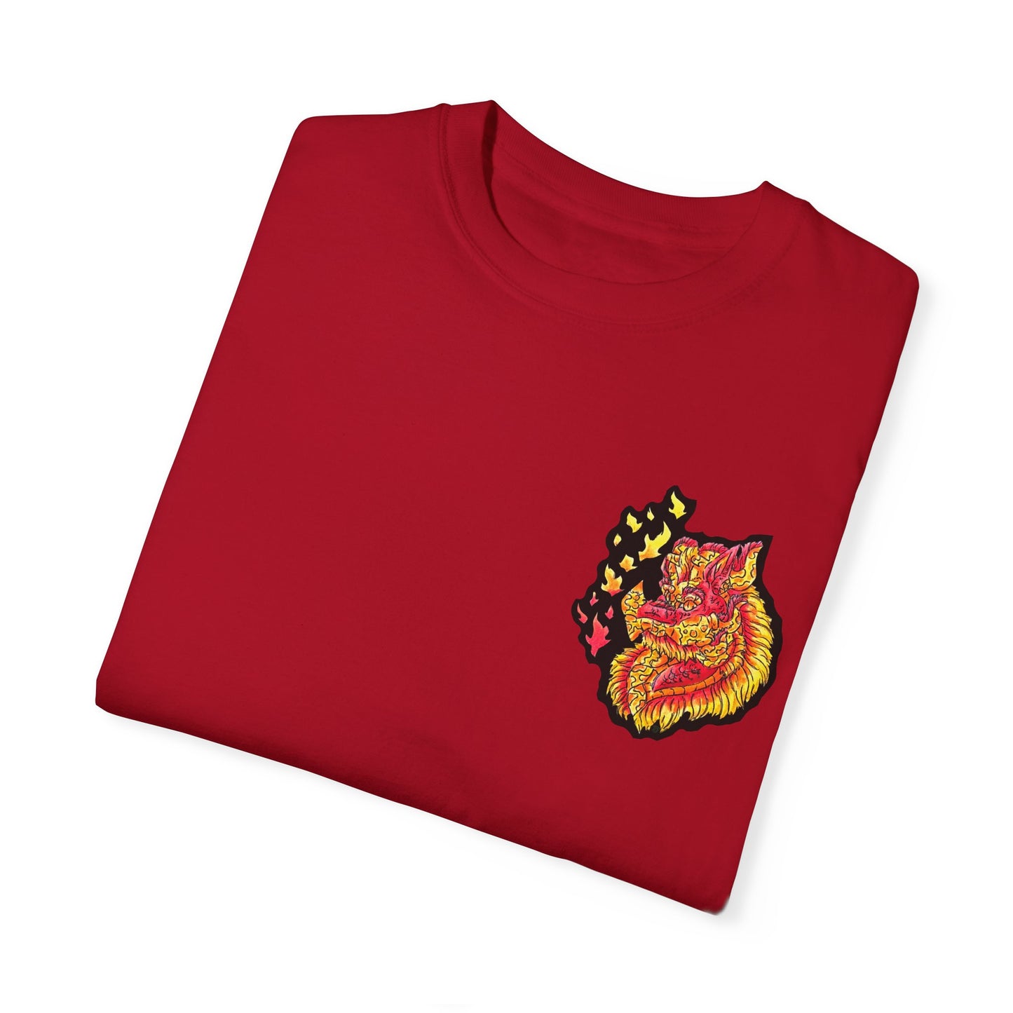 Fire Dragon Head 2 Unisex Garment-Dyed T-shirt