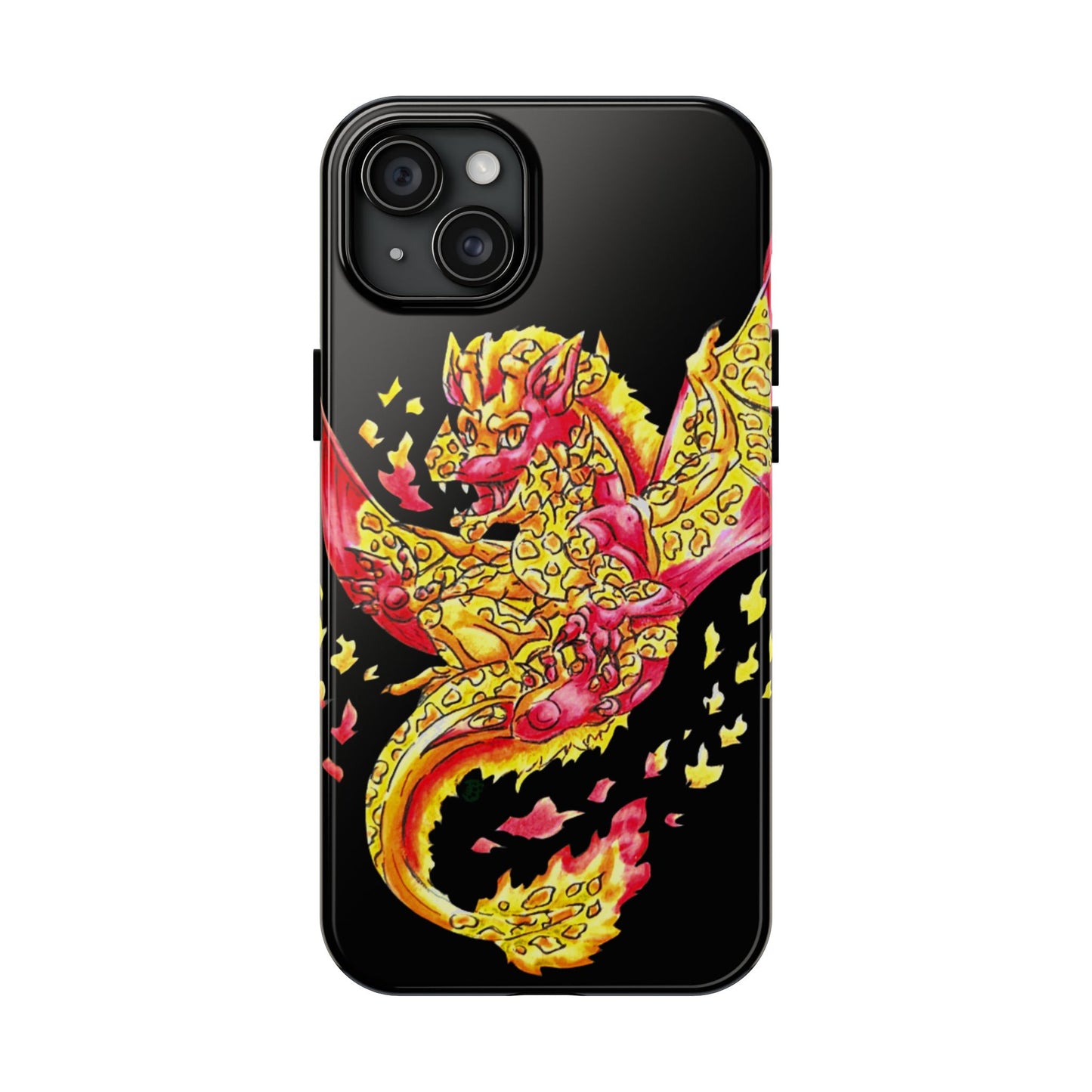 Cutesy Fire Dragon Float Tough Phone Cases