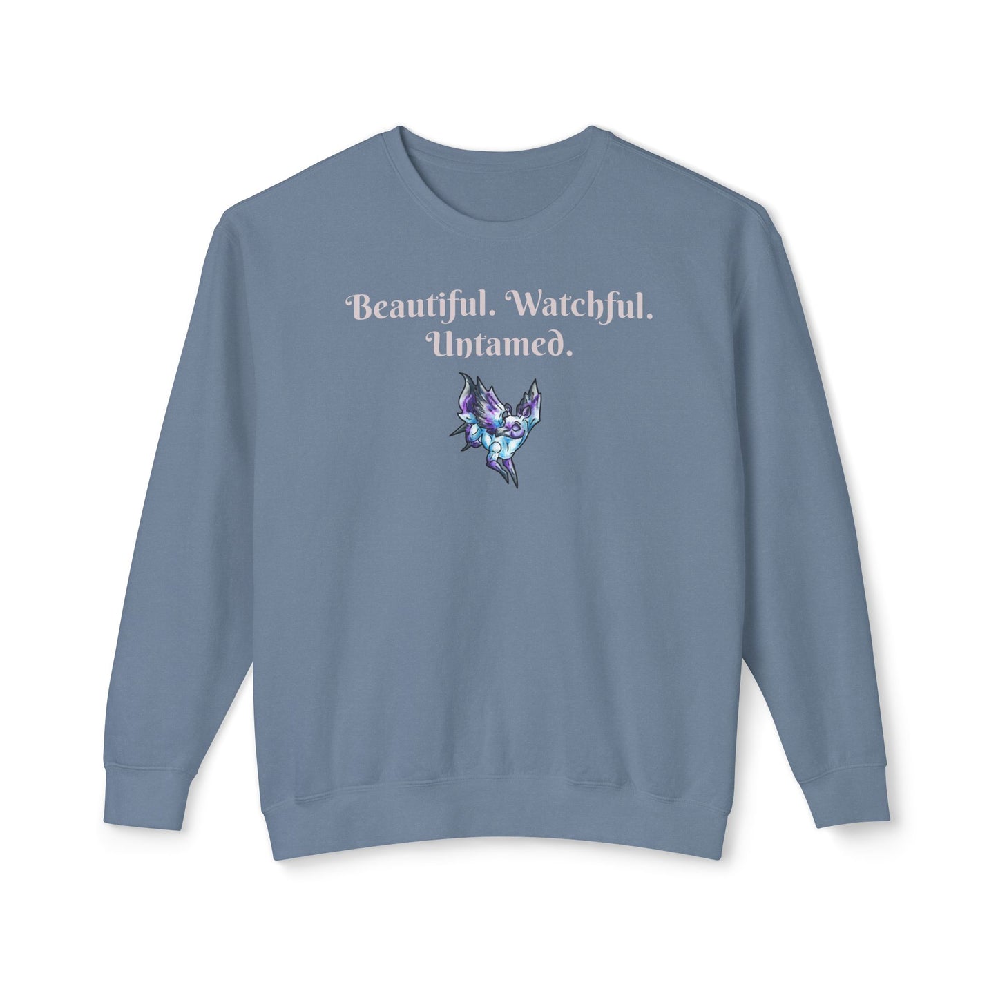 Chib Seleste the Peryton- Untamed- Fantasy Creature- White Deer Bird- Crewneck