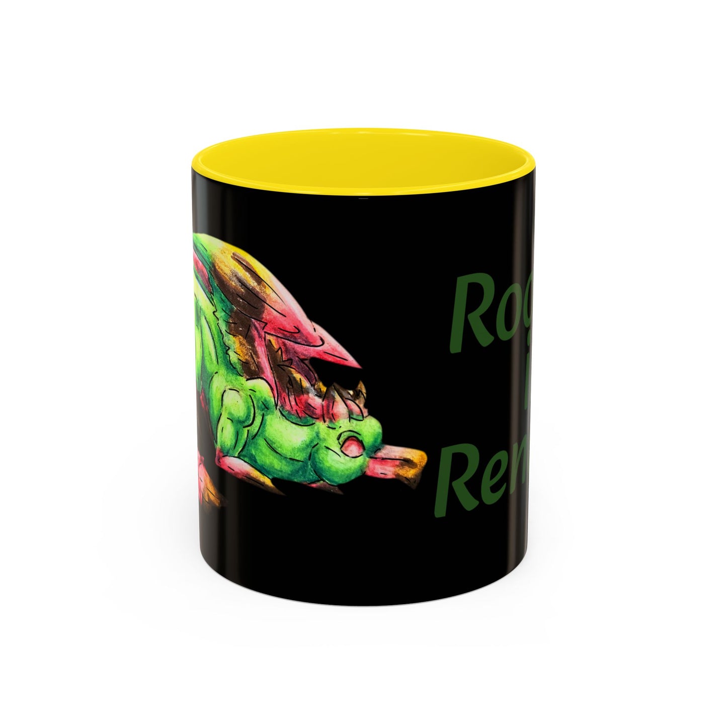 Chibi Spring Dragon- Rooted in Renewal - Fantasy Nature- Mythical Creature- Forest Guardian Art - Dragon Lover Gift Coffee Mug