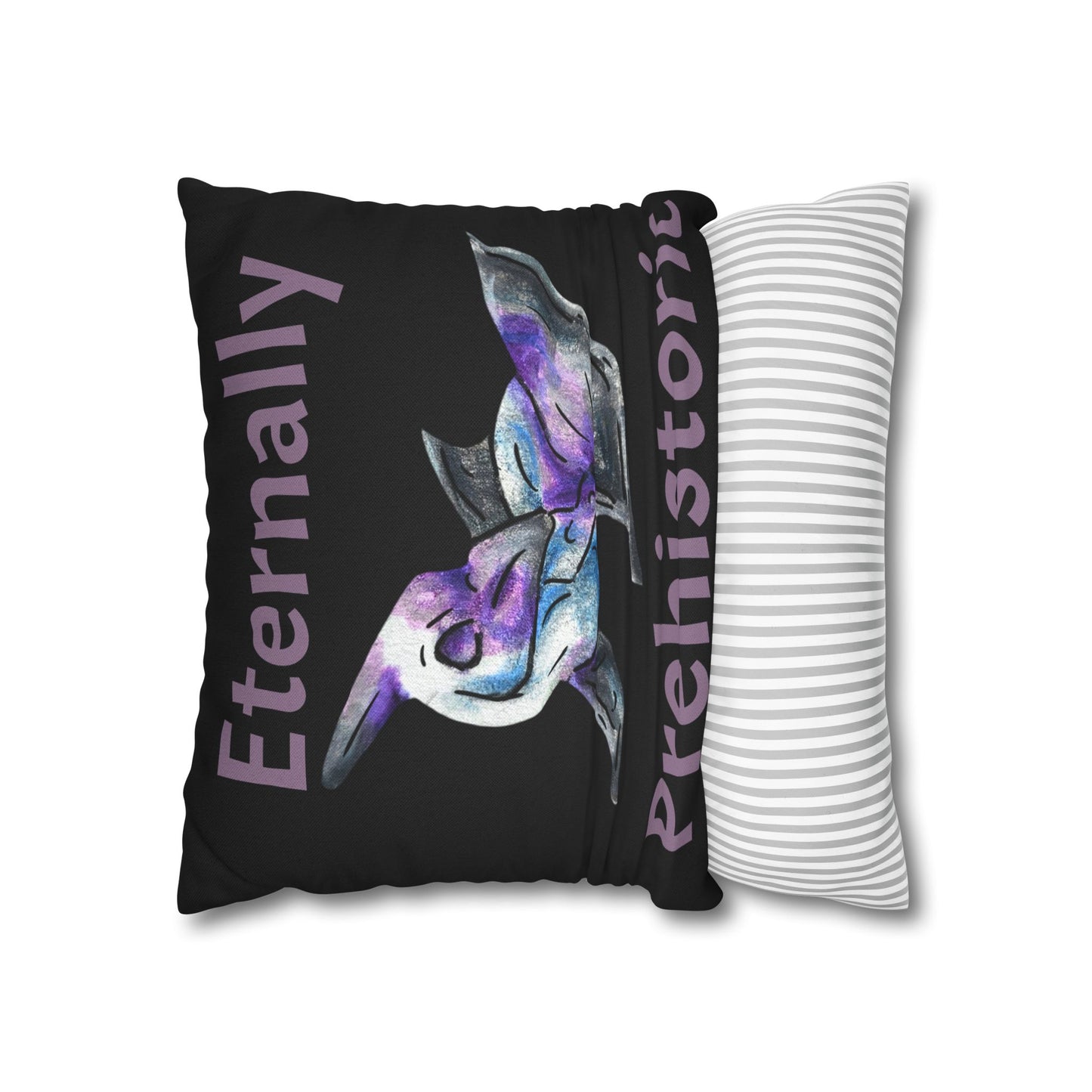 Siln – Fantasy Pterodactyl Art - Double-sided Flying Dinosaur Illustration Spun Polyester Square Pillowcase