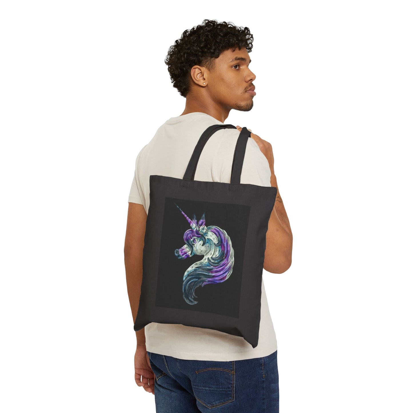 Unicorn Cotton Canvas Tote Bag