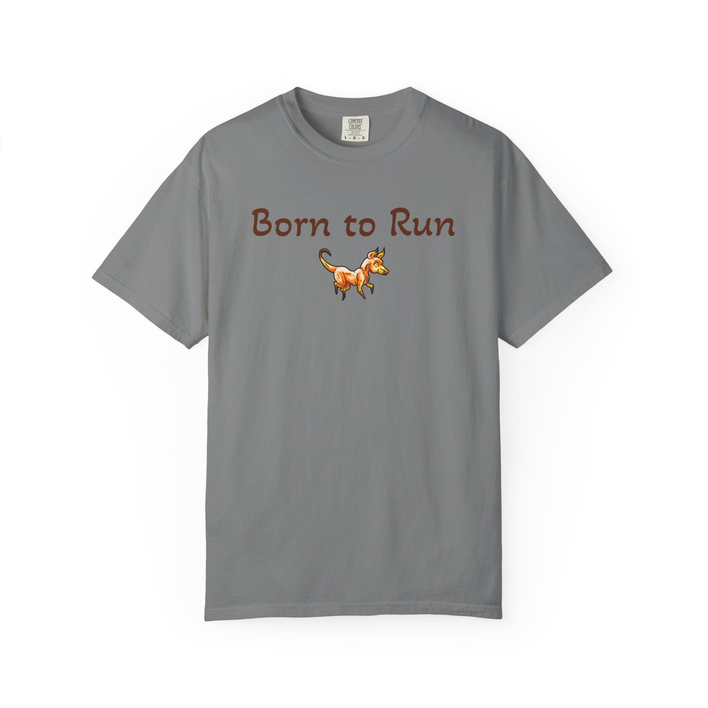 Caenin Shirt – Born to Run – Chibi Orange Dog – Warm Fantasy Dog – Dog Lover Gift- T-Shirt