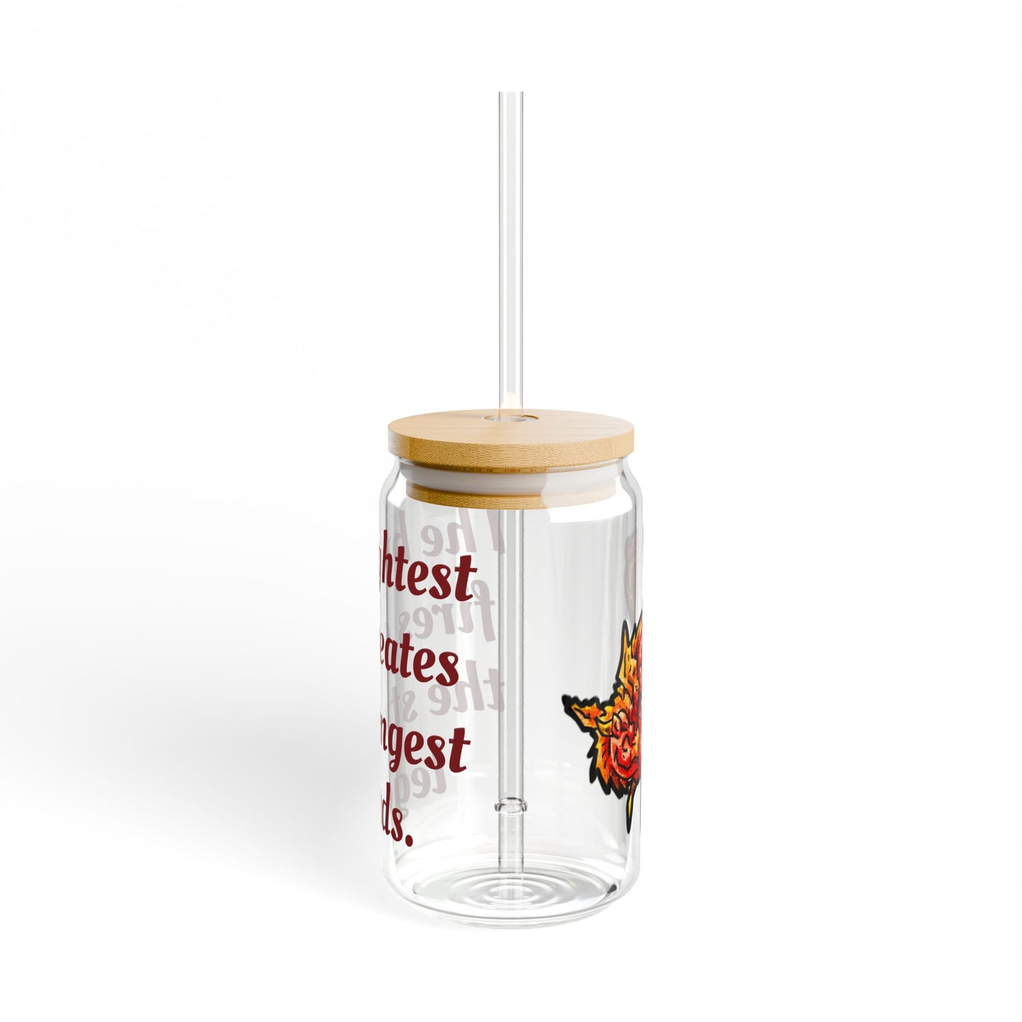Chibi Fire Dragon- Strongest Legends- Elemental- Fantasy Dragon- Glass Tumbler 16oz