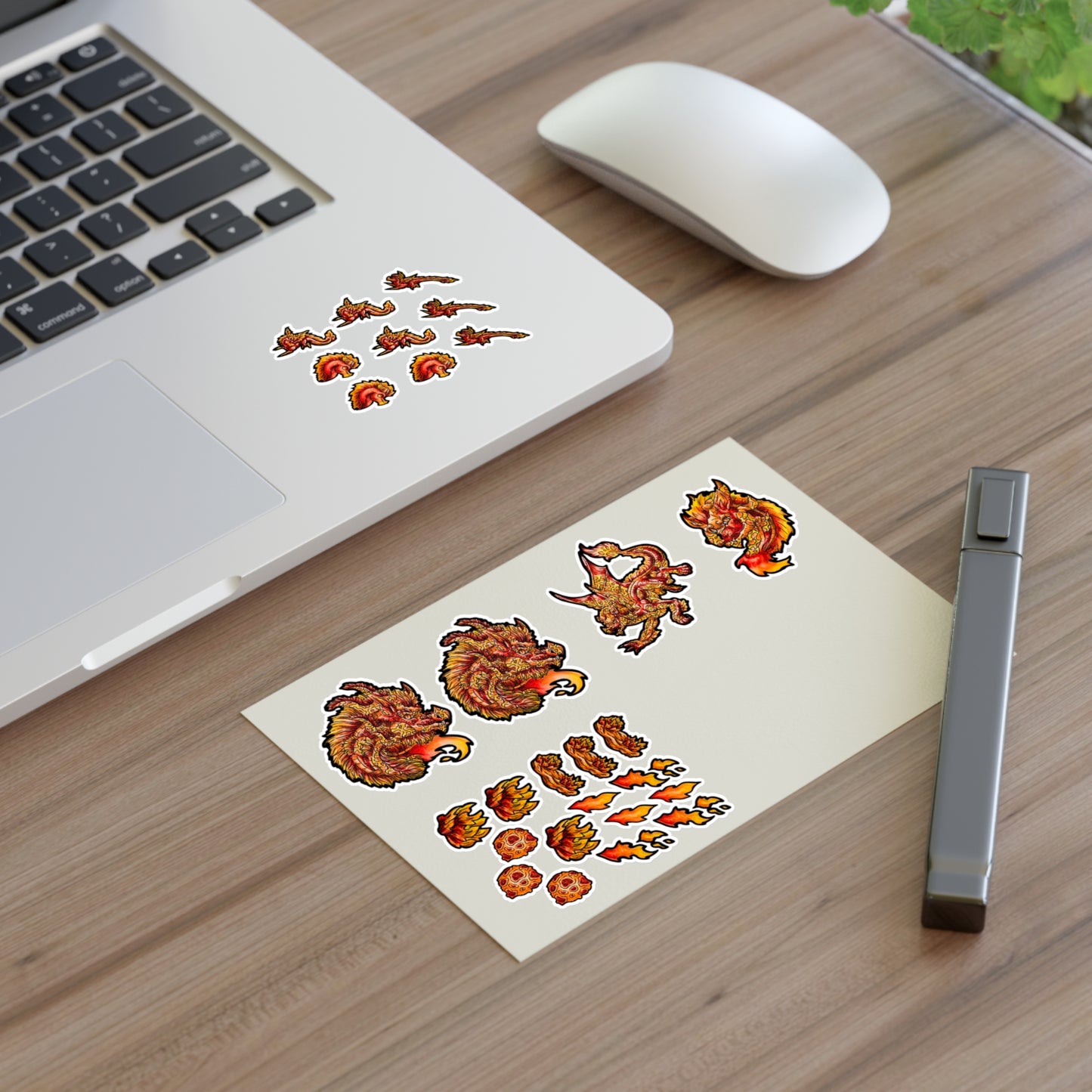 Fire Dragon Sticker Sheets 6"x4"