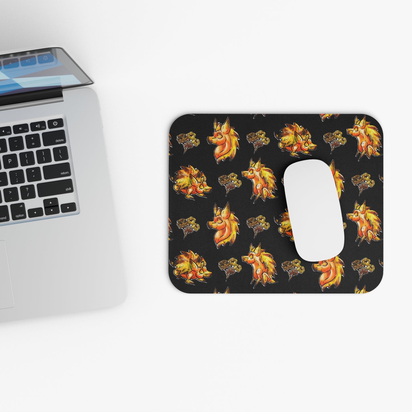 Minis Aster the Fall Hedgehog Pattern Mouse Pad (Rectangle)