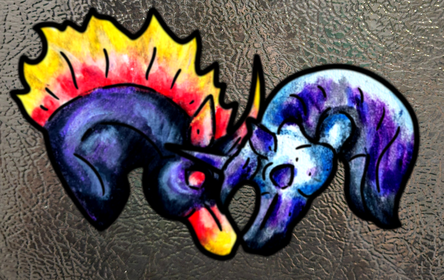 Chibi Nightmare & Unicorn 4pk Magnets