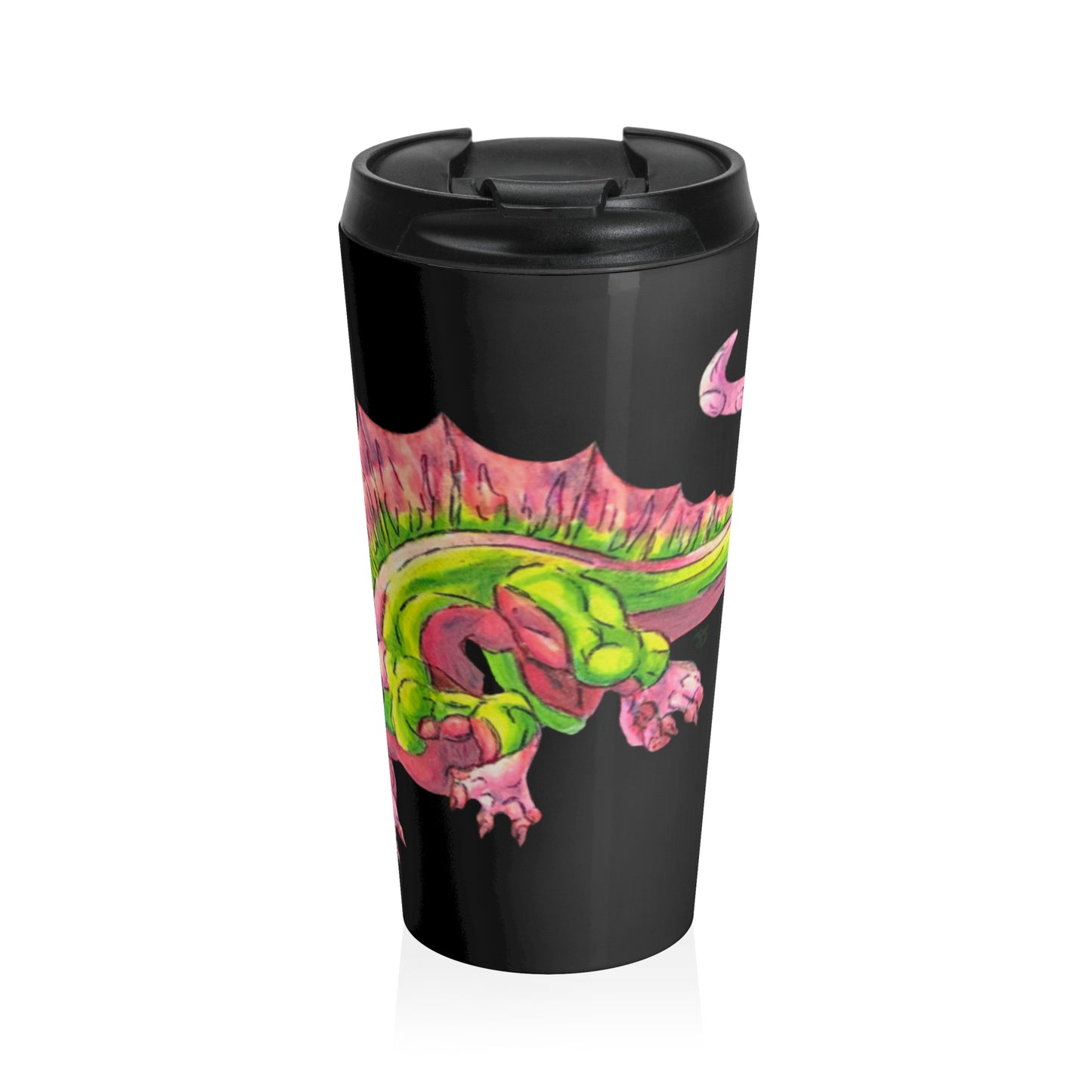 Cutesy Dimetrodon Jump Stainless Steel Travel Mug