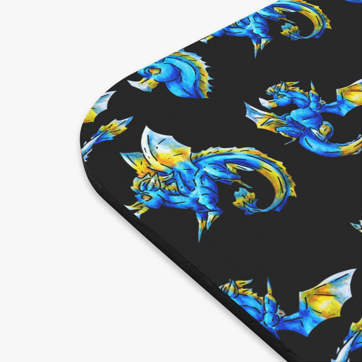 Chibi Summer Dragon- Pattern- Summer Fantasy- Sunlit Tide Dragon-Mouse Pad