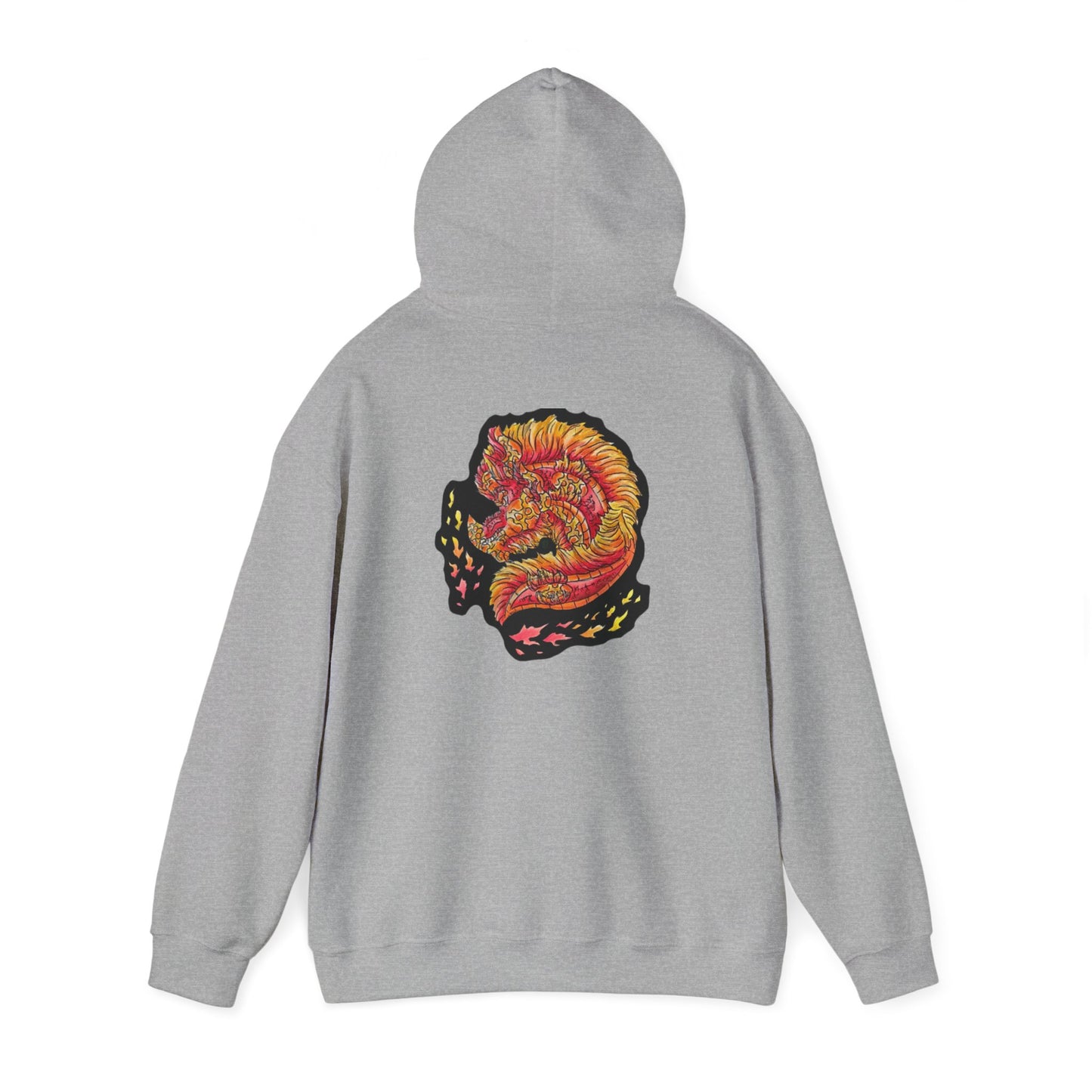 Fire Dragon Head Unisex Heavy Blend™ Hooded Sweatshirt