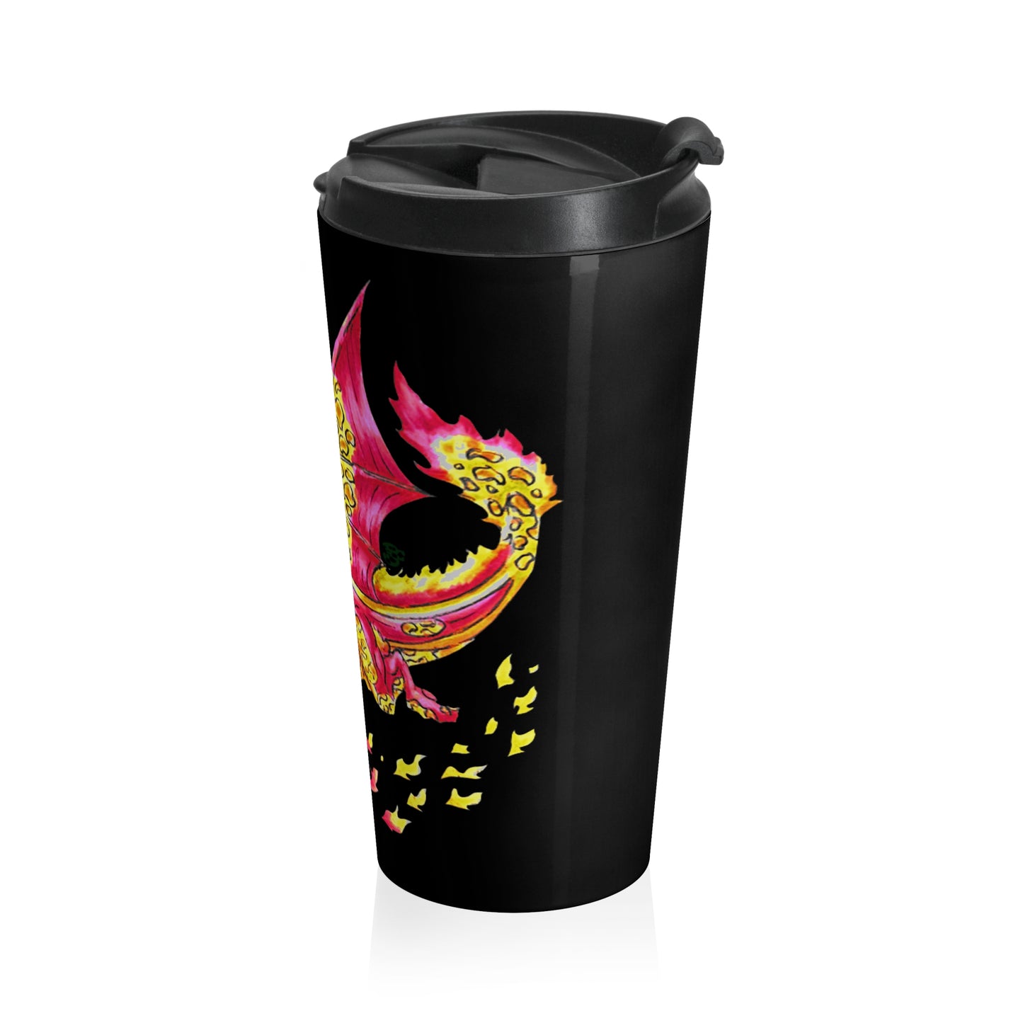 Cutesy Fire Dragon Fly Stainless Steel Travel Mug