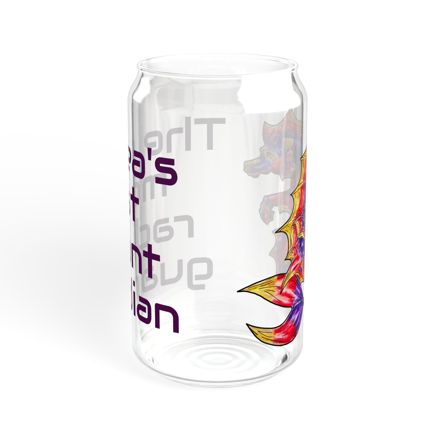 Sunset Hippocampus- The Sea's Guardian- Marine Fantasy Illustration- Fantasy Ocean Art- Glass Tumbler 16oz