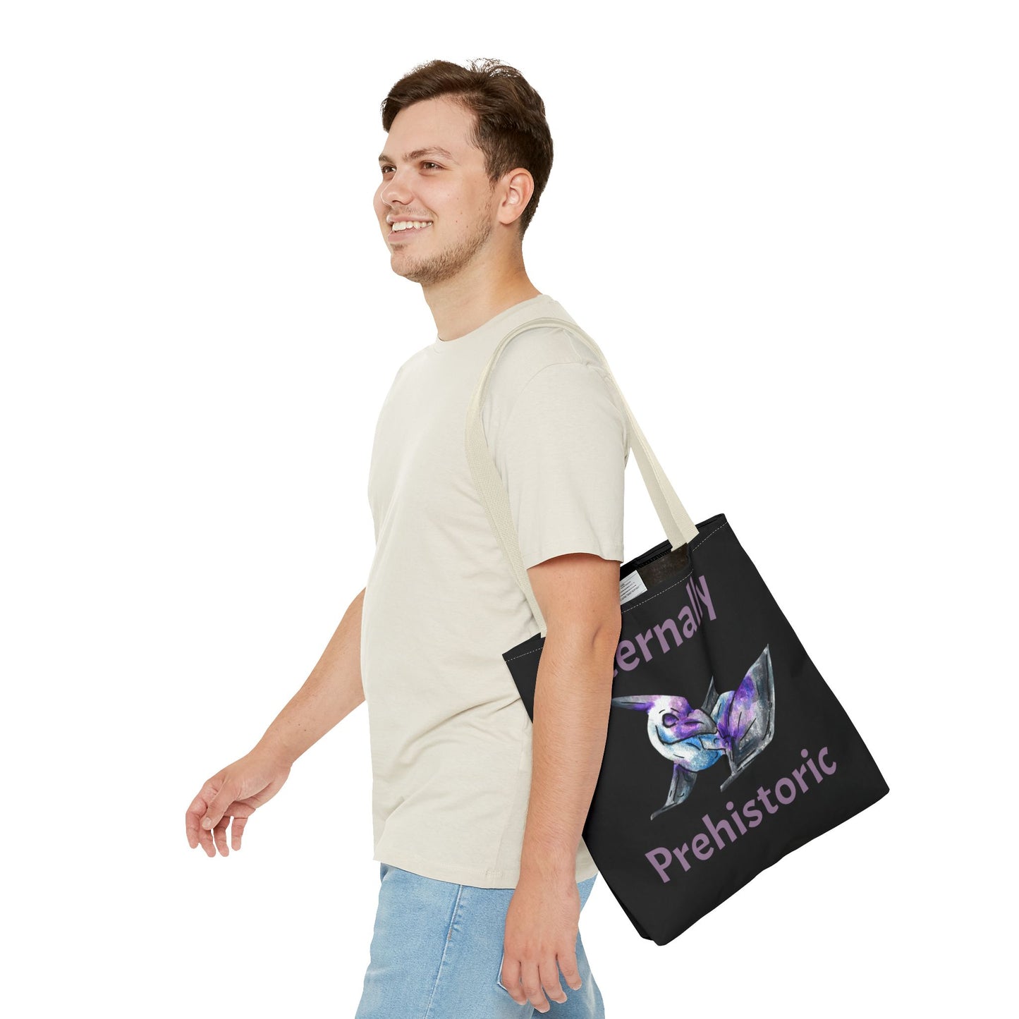 Siln -Chibi Pterodactyl- Flying Dino - Double-Sided Tote Bag