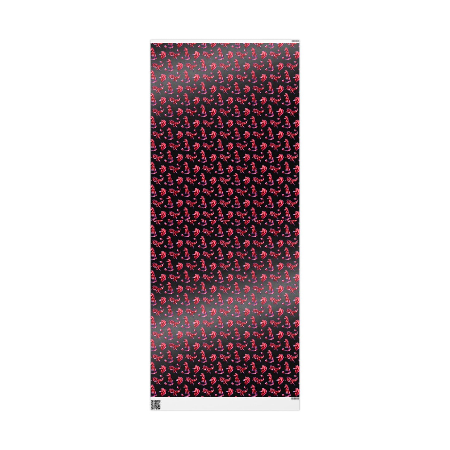 Chibi Mehr the Garudimimus- Pattern- Feathered Dino- Prehistoric Dinosaur- Wrapping Paper