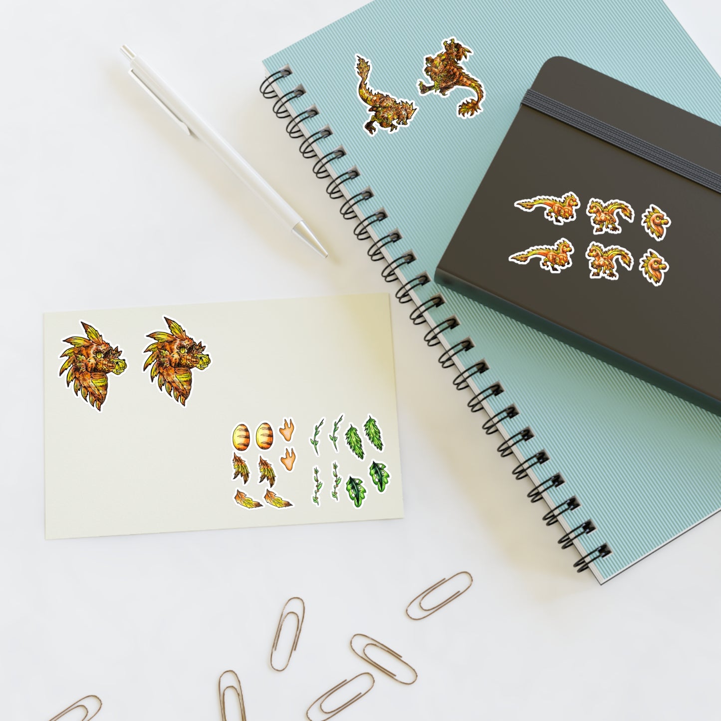 Caena the Raptor Sticker Sheets 6"x4"
